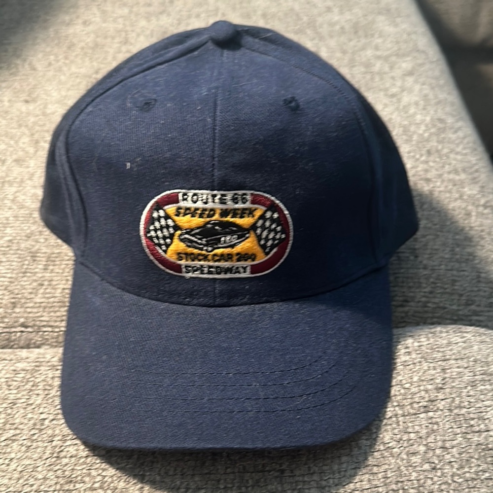 Route 66 Blue and Yellow Embroidered Hat